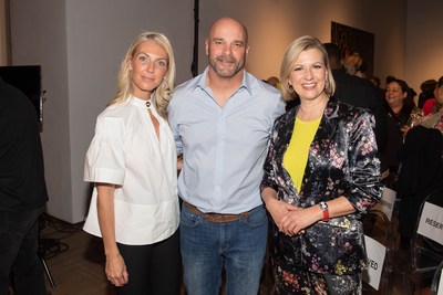 Bryan and Sarah Beaumler with Anna Olson at the Pluto TV Canada Launch Event (CNW Group/Pluto TV (Canada))