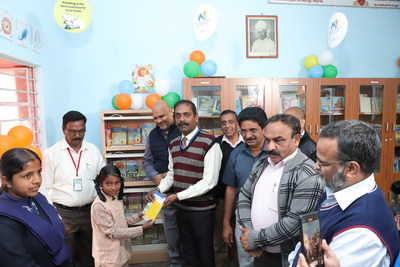 A book collection of international and classic Indian tales handed over to the students and the Education Department - Govt. of Tamil Nadu.
