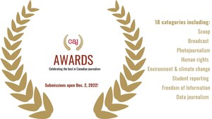 The Canadian Association of Journalists is now accepting nominations for its 2022 Awards program