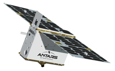 Tech demonstration satellite JANUS-1 is the world's first satellite designed and built using the Antaris cloud-based software platform. Copyright 2022 Antaris Inc.