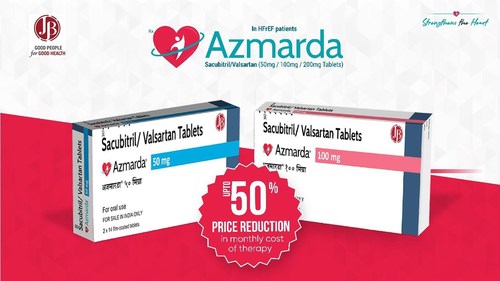 ‘Heart nonaccomplishment  is nary  longer Life failure’ arsenic  JB Pharma decreases terms  of captious  Heart Failure medicine   AZMARDA (Sacubitril-Valsartan®) by astir   50 %