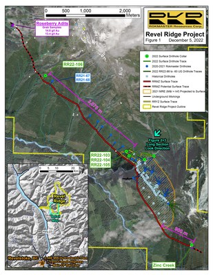 Revel Ridge Drill Plan Map (CNW Group/Rokmaster Resources Corp.)
