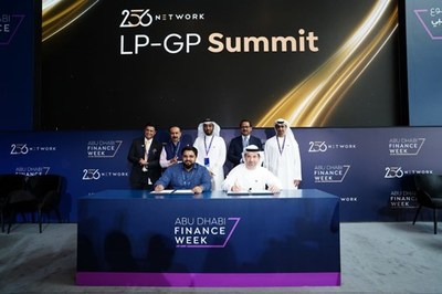 Standing (L to R) Rajiv Sehgal (Chief Strategy Officer, ADGM), Prashanth Prakash (Founding Partner, Accel Partners & Founding Board Member, 256 Network )Dhaher bin Dhaher (CEO of Registration Authority, ADGM), (Pankaj Gupta, Co-founder and Co-CEO of Gulf Islamic Investments & and Founding Board Member, 256 Network GCC Chapter) & Hamad Al Mazrouei (COO, ADGM) Sitting (L to R) Dhruv Sehra (Founder and CEO, 256 Network), Saeed Al Khoori, (Director of Sovereign and Strategic Partnerships, ADGM)