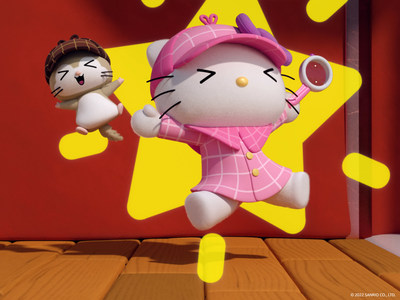 Children keeping active with Hello Kitty and friends