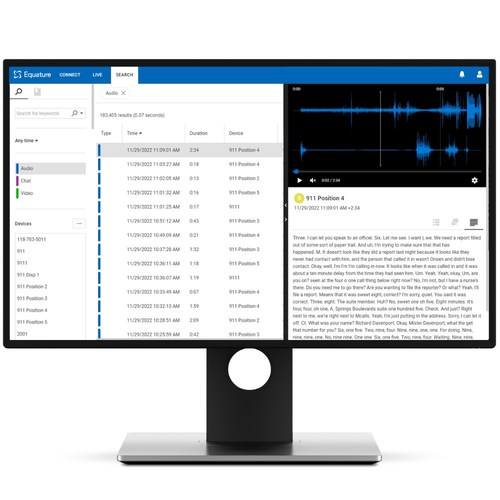 Equature's transcription automatically transcribes all audio captured by its recording system and aligns it with the call to easily listen and follow along throughout the transcription. Equature's transcription automatically transcribes all audio captured by its recording system and aligns it with the call to easily listen and follow along throughout the transcription.