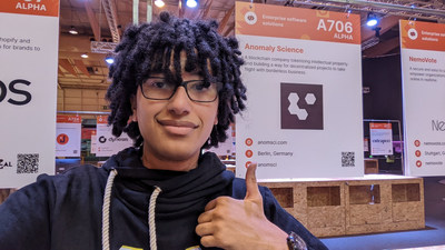 Anomaly Science CEO Jacob Haap exhibiting at Web Summit