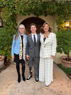 Grgich Hills Estate President and Co-Proprietor Violet Grgrich, Daniel Yuval, Israeli landmine victim and Roots of Peace Founder and CEO, Heidi Kuhn