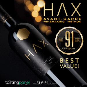 HAX WINE EARNS 91 POINTS AND IS NAMED A BEST VALUE BY THE PRESTIGIOUS TASTING PANEL MAGAZINE