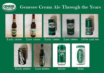 Even though the look has changed over the years, Genesee still uses the original Genesee Cream Ale recipe in the Rochester, New York-based brewery today.