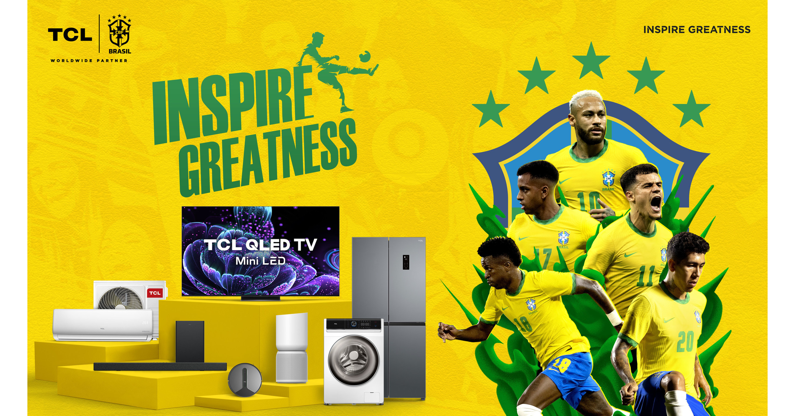 TCL continua celebrando a grandiosidade do futebol impulsionando o desempenho de vendas l&iacute;der de mercado