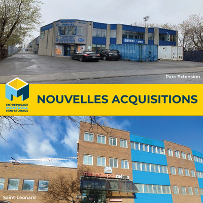 Les nouveaux sites d'Entreposage Montral Mini-Storage sur l'le de Montral (Groupe CNW/Montreal Mini-Storage)