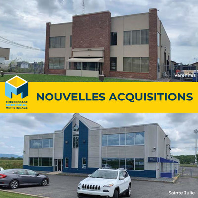 Les nouveaux sites d'Entreposage Montral Mini-Storage sur la Rive Sud de Montral (Groupe CNW/Montreal Mini-Storage)