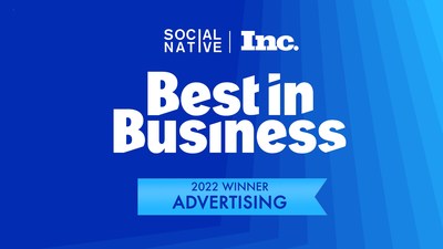 Social Native wins in the Advertising category in Inc's Best in Business and is recognized for its large-scale pro-bono social-good initiatives.