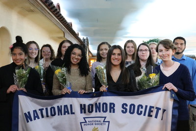 National Honor Society inductees at the Harrisburg ceremony.