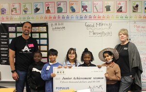Populus Financial Group Donates $15,000 to Junior Achievement; Volunteers Teach JA in a Day