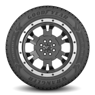 Available now in 22 sizes, the new Goodyear Wrangler Steadfast HT is compatible with a wide range of today’s most popular SUVs, CUVs and pick-up trucks. Popular fitments include the GMC Yukon, Lincoln Navigator, Ford Expedition, Chevrolet Silverado and Ford F-150.