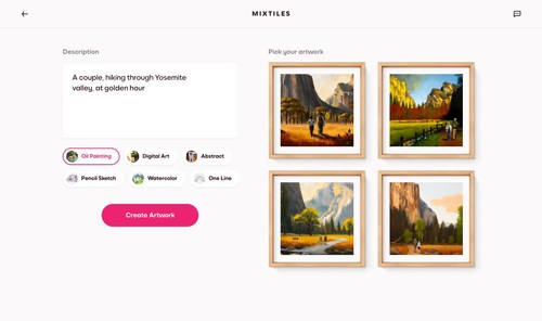 Mixtiles Launches Daydream, the World’s First Service for Creating AI-Generated Framed Artwork, Powered by DALL-E