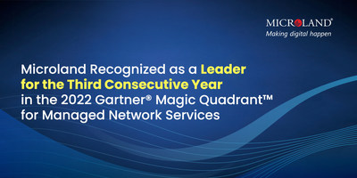 Microland Recognized as a Leader for the Third Consecutive Year in the 2022 Gartner ® Magic Quadrantâ„¢ for Managed Network Services