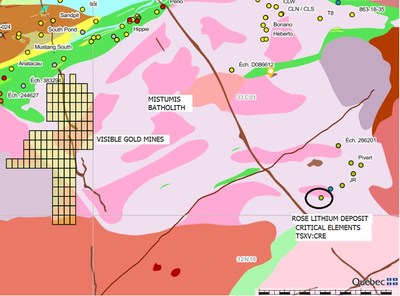 Visible Gold Mines Inc. - Figure 3 (CNW Group/Visible Gold Mines Inc.)
