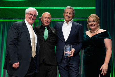 (L to R) Ron Conway, Mark Barden, Bob Iger, Nicole Hockley. Sandy Hook Promise honors Bob Iger with the Promise Champion Award for his support of protecting children from gun violence at the 10-Year Remembrance benefit event in New York City on Dec. 6, 2022.