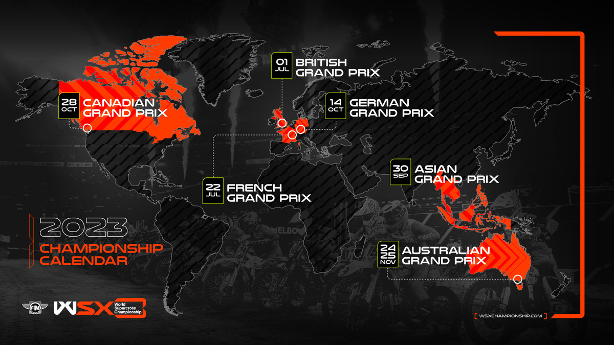 SX GLOBAL ANNOUNCES PROVISIONAL 2023 CALENDAR FOR SIX FIM WORLD SUPERCROSS CHAMPIONSHIP EVENTS - Vimarsana News