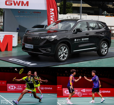GWM, patrocinador de BWF World Tour Finals 2022, promueve un estilo de vida limpio e inteligente (PRNewsfoto/GWM)