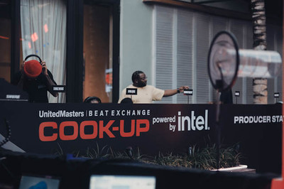 The UnitedMasters Beat Exchange Cook-Up powered by Intel, a live producer beat battle-style event that took place during Art Basel at Freehold MiamI