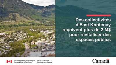 Des collectivités d'East Kootenay reçoivent plus de deux millions de dollars pour revitaliser les espaces publics et enrichir les expériences touristiques (Groupe CNW/Développement économique Canada pour le Pacifique)