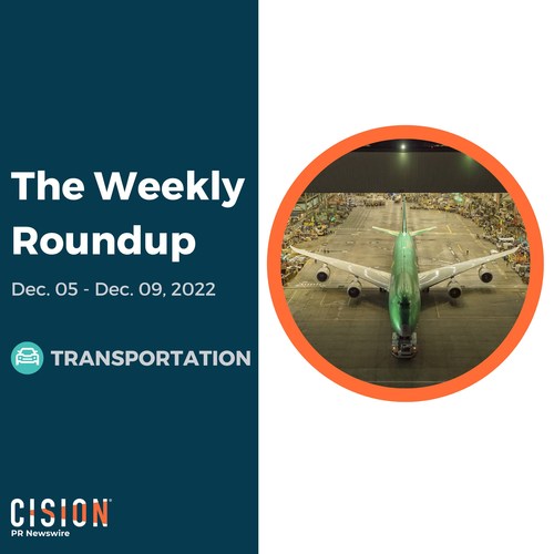 PR Newswire Weekly Transportation Press Release Roundup, Dec. 05-Dec. 09, 2022. Photo provided by Boeing. https://prn.to/3FEGBjq