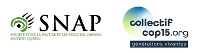 Logotipos de SNAP Québec y Collectif COP15 (CNW Group/SNAP Québec)