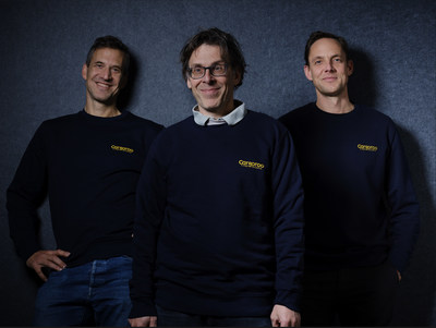 From left to right: Cargoroo founders Jelle Maijer, Jaron Borensztajn and Erik de Winter
