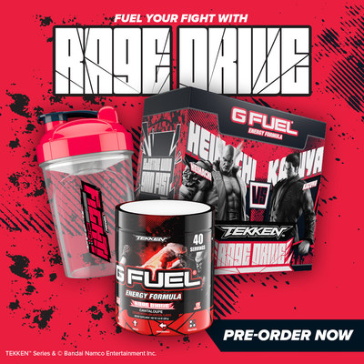 G FUEL "Rage Drive" - inspired by the "TEKKEN" series - is now available for pre-order at GFUEL.com!