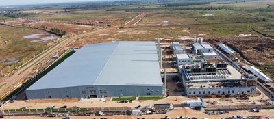 An aerial photo captures the second phase factory of Astronergy Thailand manufacturing base.