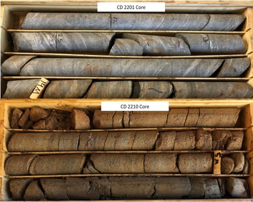 Figure 1: Mineralized Drill Core (CNW Group/South Star Battery Metals Corp.) Figure 1: Mineralized Drill Core (CNW Group/South Star Battery Metals Corp.)