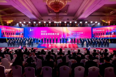 La fotografía corresponde a la Conferencia Global de Promoción de Inversiones de Shenzhen 2022, celebrada el 9 de diciembre, en Shenzhen provincia de Cantón, en el sur de China. (PRNewsfoto/Xinhua Silk Road)