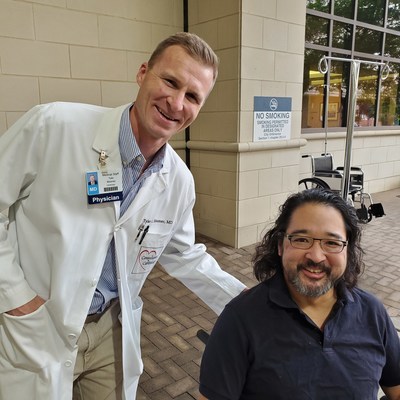 Dr. Tyler Bloomer and Ken Iisaka at Texas Health Harris Methodist Hospital Fort Worth.