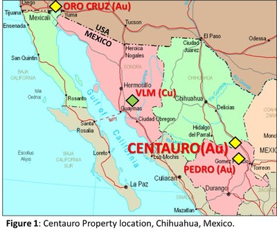 Figure 1: Centauro Property location, Chihuahua, Mexico (CNW Group/Southern Empire Resources Corp.)