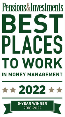BELLE HAVEN INVESTMENTS WINS PENSIONS &amp; INVESTMENTS BEST PLACES TO WORK IN MONEY MANAGEMENT AWARD FOR THE FIFTH YEAR IN ROW