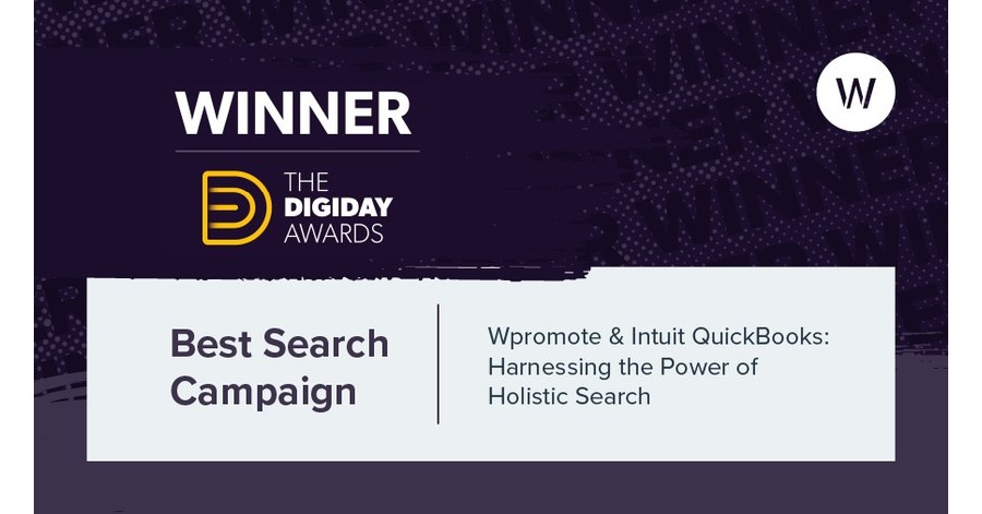 Digiday Recognizes Intuit QuickBooks & Wpromote With Best In Search Award