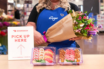 Kroger will now offer convenient delivery from more than 900 sushi locations and 1,600 floral locations nationwide through DoorDash.