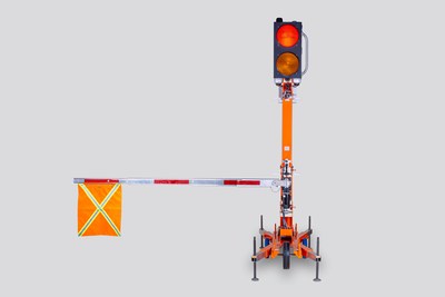 Automatic Flagging Assisted Device (AFAD) is a remotely operated temporary traffic control device equipped with an automated gate arm and a light head. In place of the traditional flagger with stop/go paddles, these devices can direct and control traffic using only one operator and are designed for daily, short-term lane closures. Instantly deploy one on the roadway to safely and efficiently manage traffic.