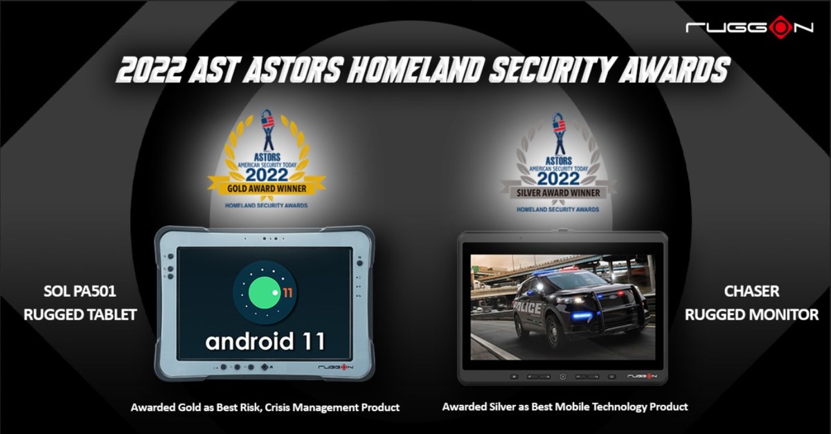 RuggON Awarded Two AST ASTORS 2022 Homeland Security Awards - Vimarsana News