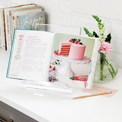 This posh little Petite Acrylic Cookbook Stand from Ballard gives a stunning designer accent to the kitchen.