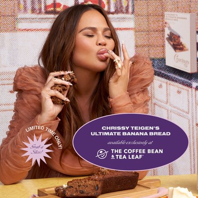 Chrissy Teigen’s Ultimate Banana Bread launches at The Coffee Bean & Tea Leaf for a limited time only.