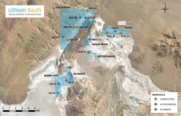 Lithium South Drill Map – revised drill targets for resource expansion.