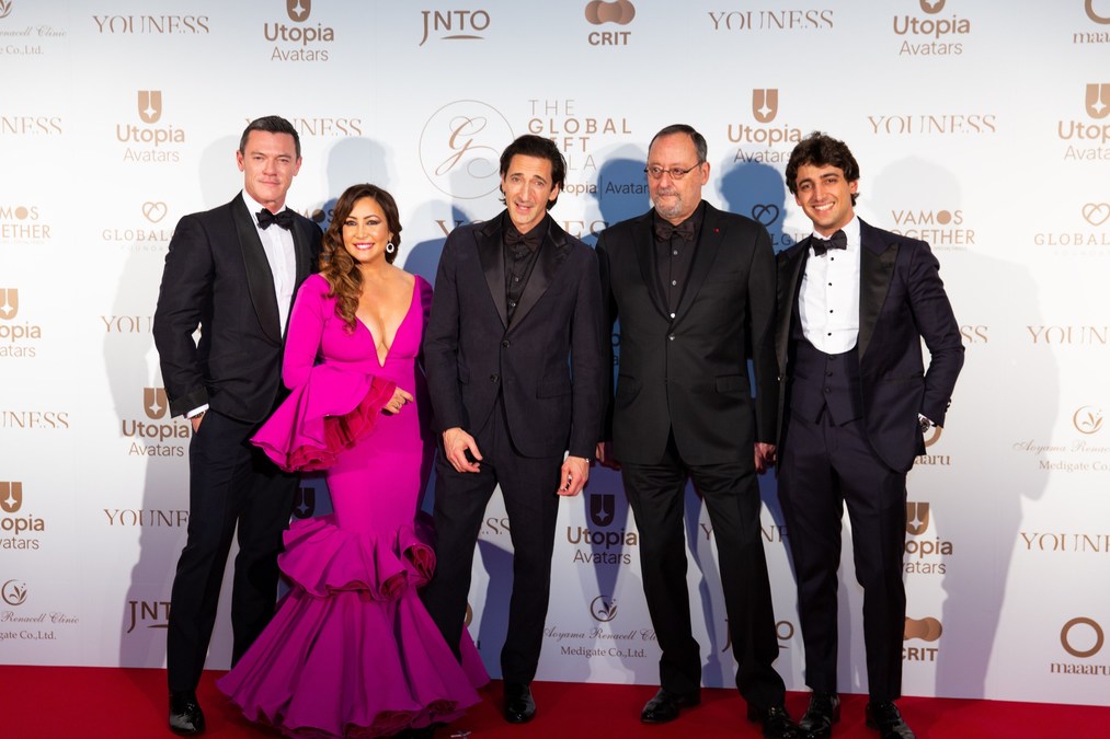 Maria Bravo makes history with Jean Reno, Adrien Brody and Luke Evans celebrating The Global Gift Gala, Tokyo, presented by YOUNESS and with Utopia Avatars as Global Sponsor - Vimarsana News