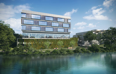 Lakefront view of new medical office building in Downtown Columbia®, Maryland. Courtesy of The Howard Hughes Corporation®.