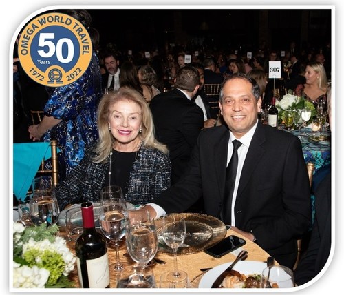 Omega World Travel’s Gloria Bohan and Vinod George at the 2022 Washington Business Hall of Fame