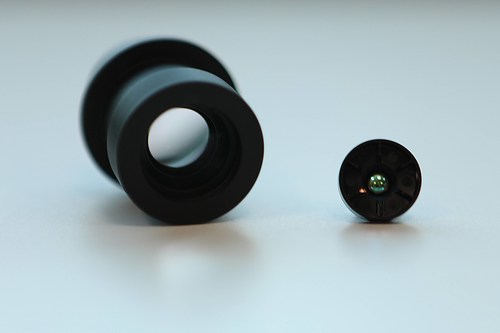 LG Innotek newly developed high-performance hybrid lenses to be sued in the Driver Monitoring system(right) and the in the Advanced Driver Assistance System(left).