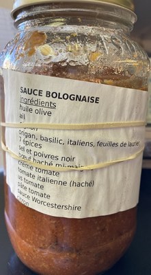 Sauce Bolognaise (Groupe CNW/Ministre de l'Agriculture, des Pcheries et de l'Alimentation)